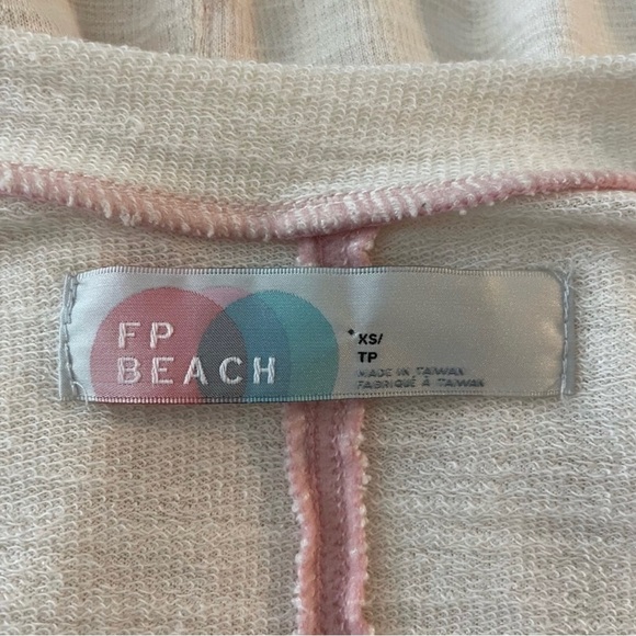 FREE PEOPLE FP Beach White Flowy Dress Top With Low Back & Long Sleeves - Picture 5 of 7